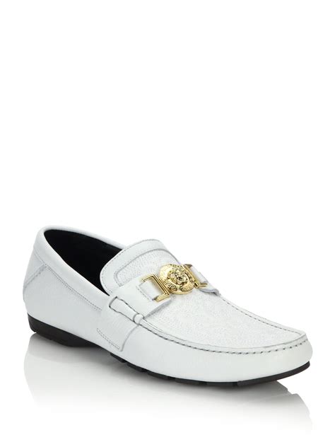 versace white loafer